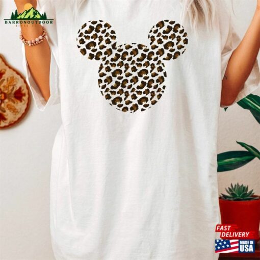 Leopard Print Minnie Sweatshirt Animal Kingdom Shirt Women Hoodie T-Shirt