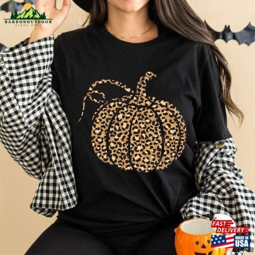 Leopard Pumpkin Shirt Cheetah Thanksgiving Hoodie Sweatshirt