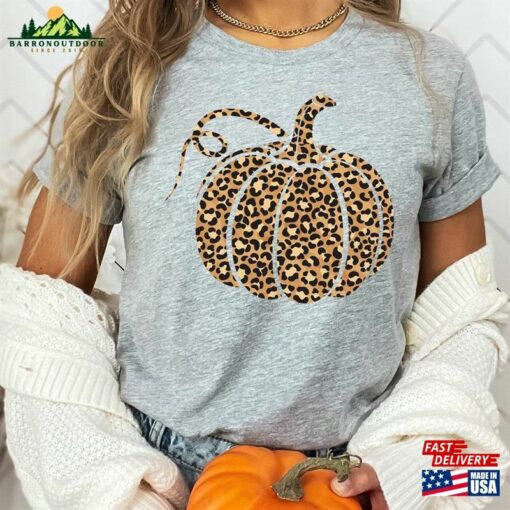 Leopard Pumpkin Shirt Cheetah Thanksgiving Hoodie Sweatshirt