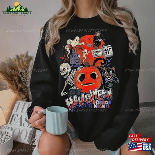 Lil Boo Halloween Horror Nights Shirt October 31St Sweatshirt 2022 Retro Gift 31 St Classic Unisex