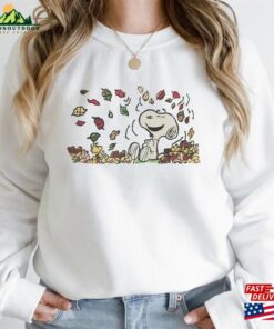 Limited Fall Snoopy Sweatshirt Halloween Unisex Autumn Leaves Pumpkin Classic Limited Fall Snoopy Sweatshirt Halloween Unisex Autumn Leaves Pumpkin Classic
