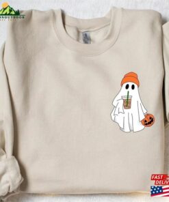Little Ghost Ice Coffee Sweatshirt Halloween Shirt T-Shirt Unisex