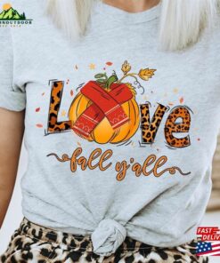 Love Fall Y’all Leopard Print Shirt Unisex Sweatshirt Love Fall Y’all Leopard Print Shirt Unisex Sweatshirt