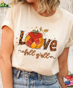 Love Fall Y'all Leopard Print Shirt Unisex Sweatshirt 3 Love Fall Yall Leopard Print Shirt Unisex Sweatshirt 4