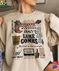 Luke Combs Crazy Bullhead Sweatshirt Country Music T-Shirt Hoodie Luke Combs Crazy Bullhead Sweatshirt Country Music T-Shirt Hoodie