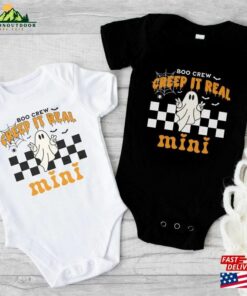 Mama And Mini Creep It Real Matching Halloween Shirts Boo Crew Retro Ghost Mommy Me Classic T Shirt 3