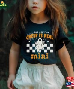 Mama And Mini Creep It Real Matching Halloween Shirts Boo Crew Retro Ghost Mommy Me Classic T Shirt 4