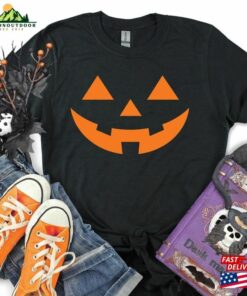 Matching Family Halloween Pumpkin Face Shirts Funny T-Shirt Tops 2023 Party Costume Classic Sweatshirt