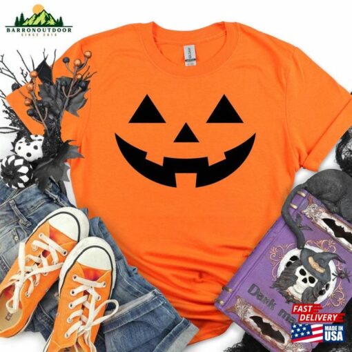 Matching Family Halloween Pumpkin Face Shirts Funny T-Shirt Tops 2023 Party Costume Classic Sweatshirt