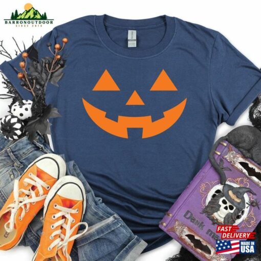 Matching Family Halloween Pumpkin Face Shirts Funny T-Shirt Tops 2023 Party Costume Classic Sweatshirt