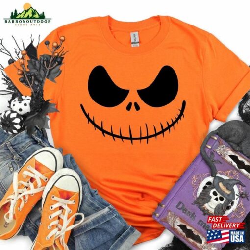 Matching Family Halloween Pumpkin Shirts Funny Face T-Shirt Tops 2023 Party Costume Unisex