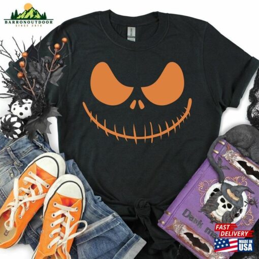 Matching Family Halloween Pumpkin Shirts Funny Face T-Shirt Tops 2023 Party Costume Unisex