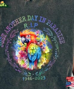 Memorial Rip Jimmy Buffett Shirt With Parrot Fan Gift Parrothead Island T-Shirt Sweatshirt Hoodie