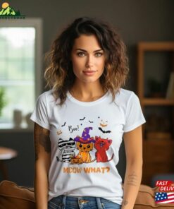 Meow What Shirt Cat Lover Halloween T-Shirt Hoodie Sweatshirt