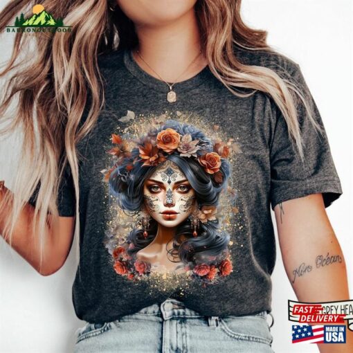 Mexican Catrina Shirt Day Of The Dead Dia De Los Muertos Sweatshirt Unisex