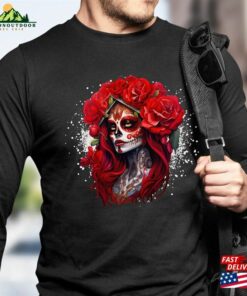 Mexican Catrina T-Shirt Day Of The Dead Dia De Los Muertos Shirt Classic Hoodie