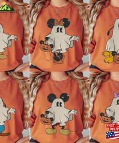 Mickey And Friends Characters Halloween Comfort Colors Shirt Ghost Retro Spooky Hoodie Unisex