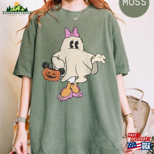 Mickey And Friends Characters Halloween Comfort Colors Shirt Ghost Retro Spooky Hoodie Unisex