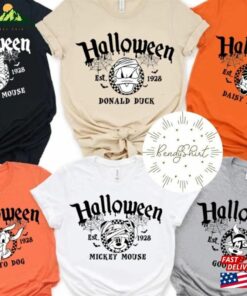 Mickey And Friends Checkered Disney Halloween Shirt Disneyland Group Family Party 2023 Classic T-Shirt