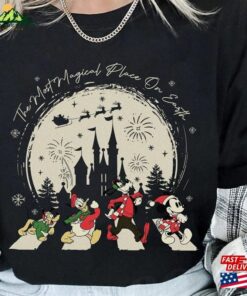 Mickey And Friends Christmas Abbey Road Shirt Most Magical Place On Earth Sweatshirt T-Shirt Hoodie