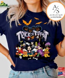 Mickey And Friends Disney Halloween Shirt Trick Or Treat Tee Not So Scary Party 2023 Hoodie T-Shirt