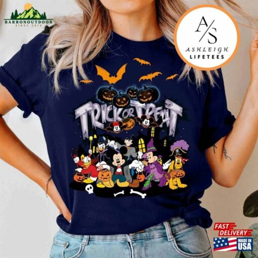 Mickey And Friends Disney Halloween Shirt Trick Or Treat Tee Not So Scary Party 2023 Hoodie T-Shirt