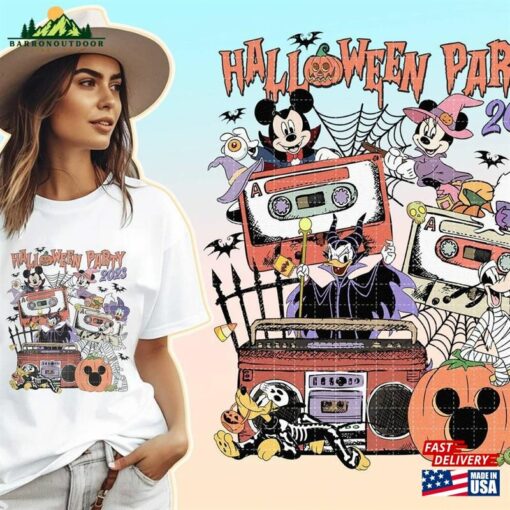 Mickey And Friends Halloween Party 2023 Png Minnie T-Shirt Unisex