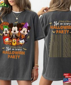 Mickey And Friends Halloween Party 2023 Shirt’s Not So Scary Walt Disney World Two Sided Gift Ideas Classic Unisex