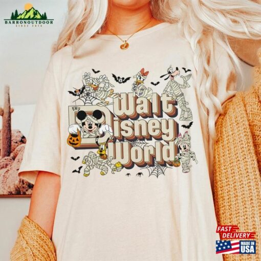 Mickey And Friends Pluto Goofy Walt Disney World Team Costume Mummy Comfort Colors Halloween T-Shirt Classic Sweatshirt