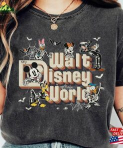 Mickey And Friends Pluto Goofy Walt Disney World Team Costume Skeleton Comfort Colors Halloween T-Shirt Sweatshirt Classic