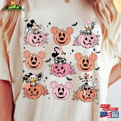 Mickey And Friends Skeleton Disney Halloween Pumpkin Shirt’s Not So Scary Party 2023 T-Shirt Sweatshirt