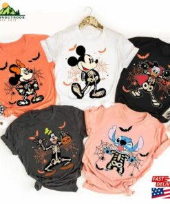 Mickey And Friends Skeleton Halloween Shirt Stitch Disneyland Party 2023 Classic Hoodie
