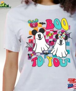 Mickey And Minnie Checkerboard Boo To You Shirt Disney Halloween T-Shirt Sweatshirt Classic Mickey And Minnie Checkerboard Boo To You Shirt Disney Halloween T-Shirt Sweatshirt Classic