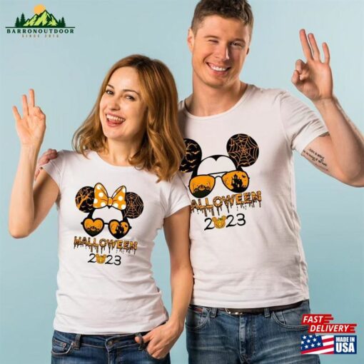 Mickey And Minnie Disney Halloween Shirt Party 2023 Unisex T-Shirt