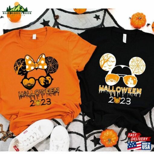 Mickey And Minnie Disney Halloween Shirt Party 2023 Unisex T-Shirt