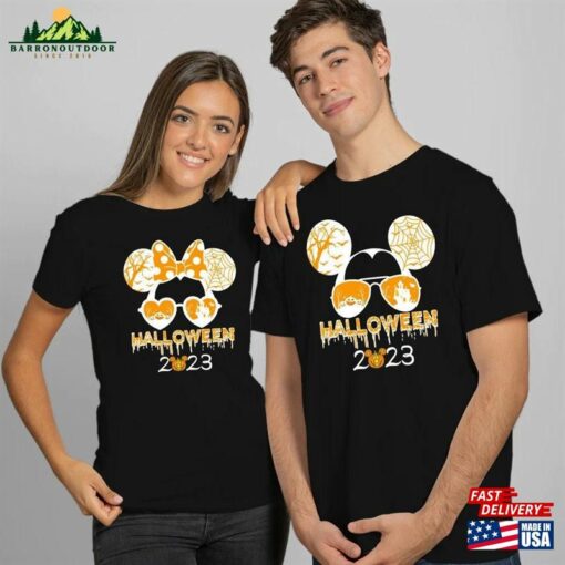 Mickey And Minnie Disney Halloween Shirt Party 2023 Unisex T-Shirt