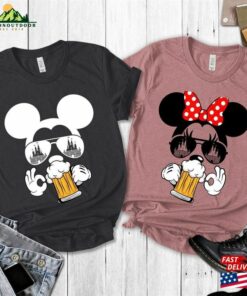 Mickey And Minnie Drinking Around Shirt The World Epcot T-Shirt Matching 2023 Hoodie