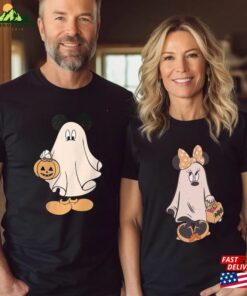 Mickey And Minnie Ghost Halloween Funny Couple Shirt Disney Matching Sweatshirt Retro Spooky Season Tee Unisex Mickey And Minnie Ghost Halloween Funny Couple Shirt Disney Matching Sweatshirt Retro Spooky Season Tee Unisex
