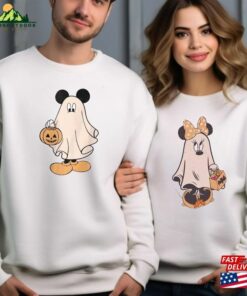 Mickey And Minnie Ghost Halloween Funny Couple Shirt Disney Matching Sweatshirt Retro Spooky Season Tee Unisex 2 Mickey And Minnie Ghost Halloween Funny Couple Shirt Disney Matching Sweatshirt Retro Spooky Season Tee Unisex 3
