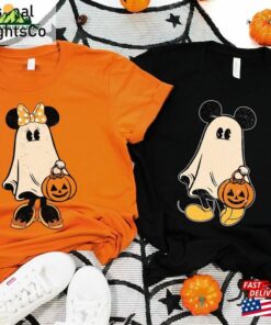 Mickey And Minnie Ghost Halloween Shirt Retro Spooky Season Classic T-Shirt
