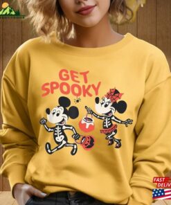 Mickey And Minnie Halloween Skeleton Costumes Get Spooky T-Shirt Vintage Shirts 2023 Shirt Hoodie Sweatshirt