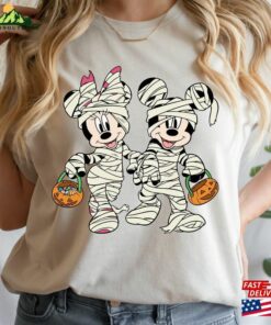Mickey And Minnie Mummy Halloween Shirt Disney Pumpkin Classic Hoodie