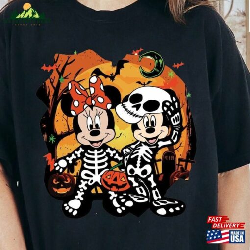 Mickey And Minnie Shirt Disney Halloween 2023 Classic Unisex