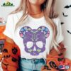 Mickey And Minnie The Haunted Mansion Skull Couple Shirt Disney Halloween Matching T-Shirt Hoodie Sweatshirt