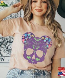 Mickey And Minnie The Haunted Mansion Skull Couple Shirt Disney Halloween Matching T-Shirt Hoodie Sweatshirt
