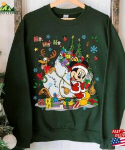 Mickey And Pluto Costume Santa Reindeer T-Shirt Classic Unisex Mickey And Pluto Costume Santa Reindeer T-Shirt Classic Unisex