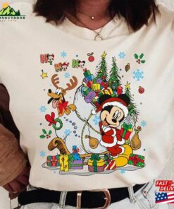 Mickey And Pluto Costume Santa Reindeer T-Shirt Classic Unisex 2 Mickey And Pluto Costume Santa Reindeer T Shirt Classic Unisex 3