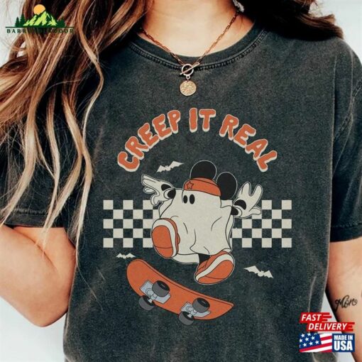 Mickey Creep It Real Comfort Colors Shirt Halloween Retro Spooky Season Sweatshirt T-Shirt