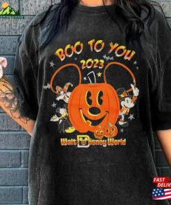 Mickey Donald Goofy Pumpkin Boo To You Shirt Walt Disney World Halloween T-Shirt Spooky Season Classic Sweatshirt
