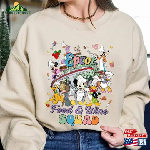 Mickey Friends Figment Remy Epcot Food And Wine Squad Shirt Taste Your Way Around The World Hoodie T-Shirt